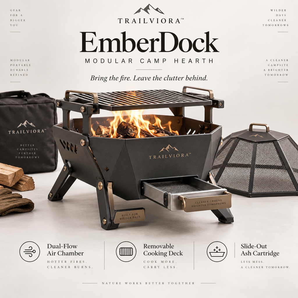 Trailviora™ EmberDock Modular Camp Hearth