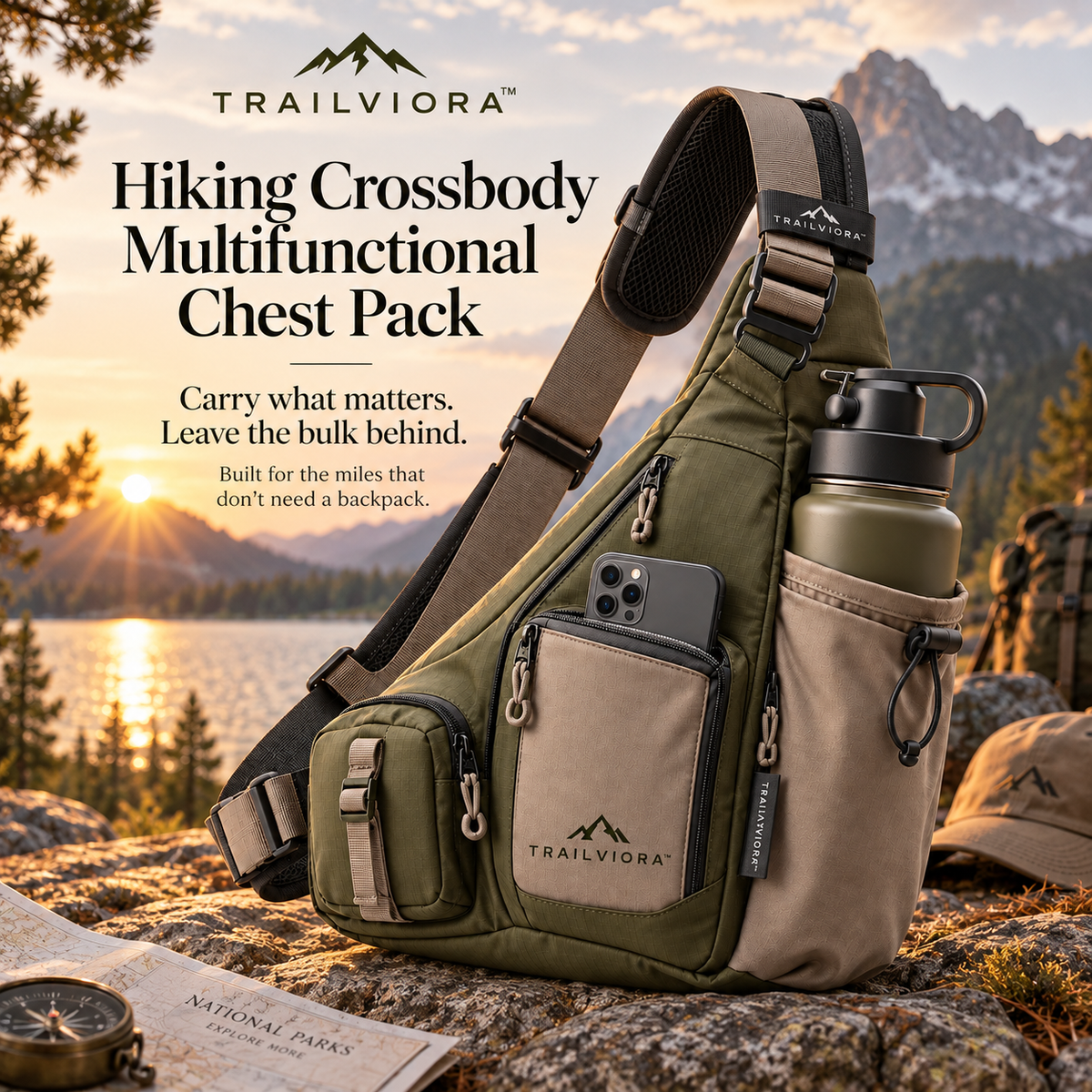 Trailviora™ Hiking Crossbody Multifunctional Chest Pack