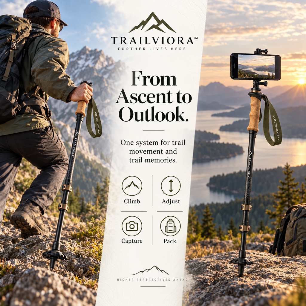 Trailviora™ VistaLock Trekking Pole & Trail Capture System
