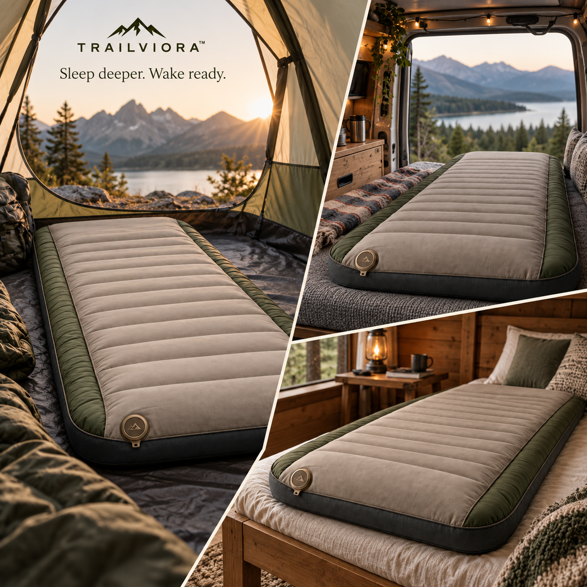 Trailviora™ Portable Multi-Layer Inflatable Camping Sleeping Pad