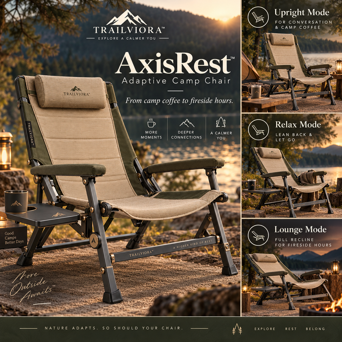 Trailviora™ AxisRest Adaptive Camp Chair