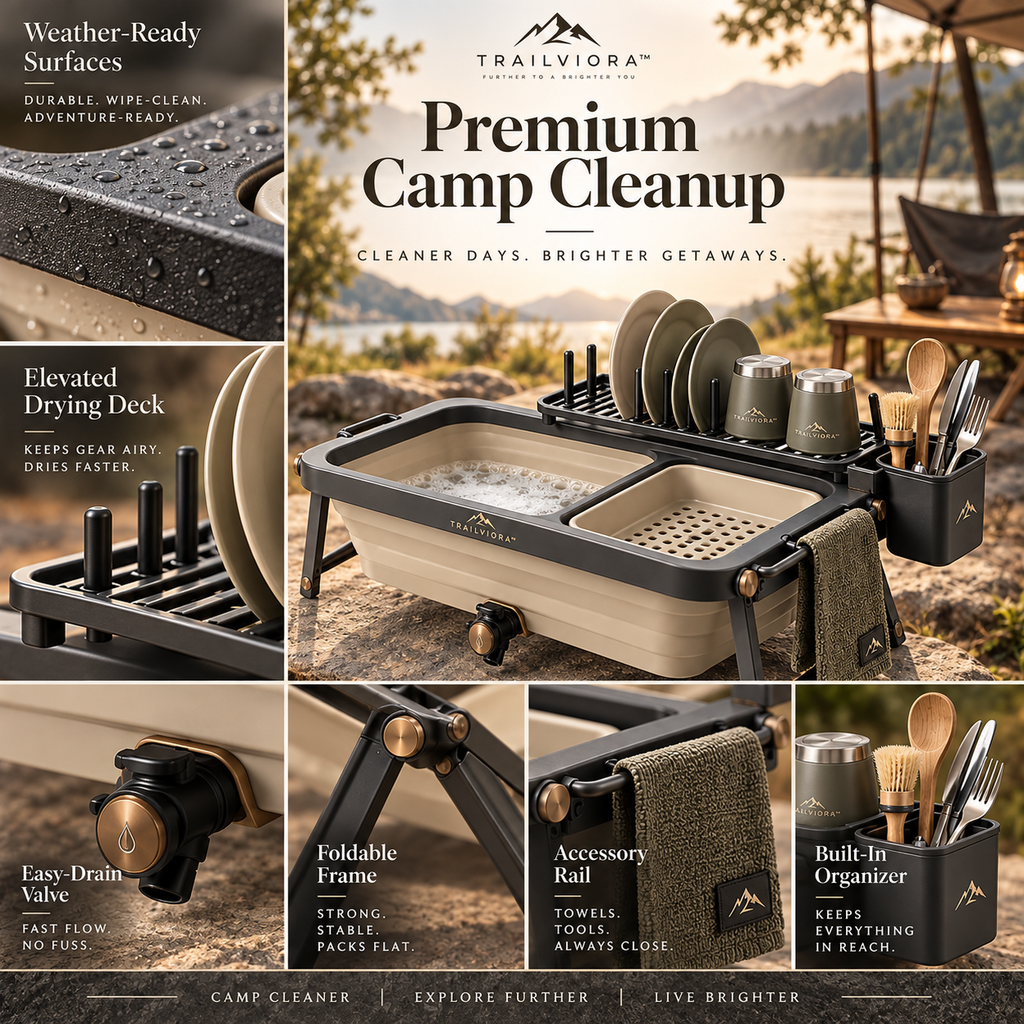 Trailviora™ DriftWash Modular Camp Clean Station