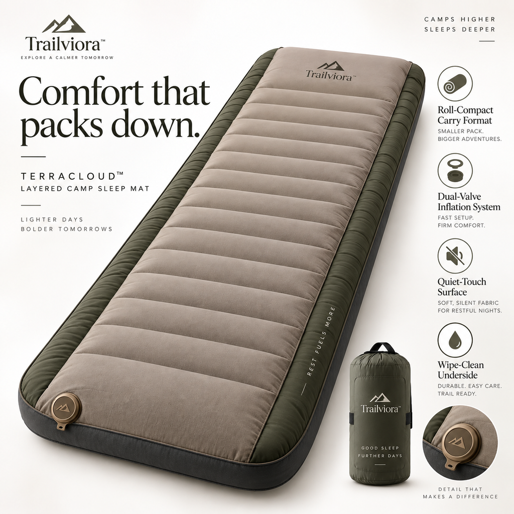 Trailviora™ TerraCloud Layered Camp Sleep Mat