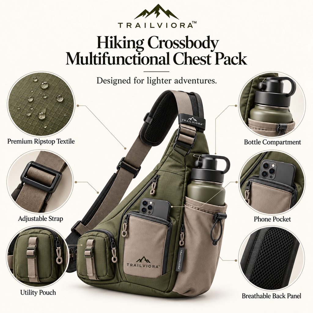 Trailviora™ Hiking Crossbody Multifunctional Chest Pack