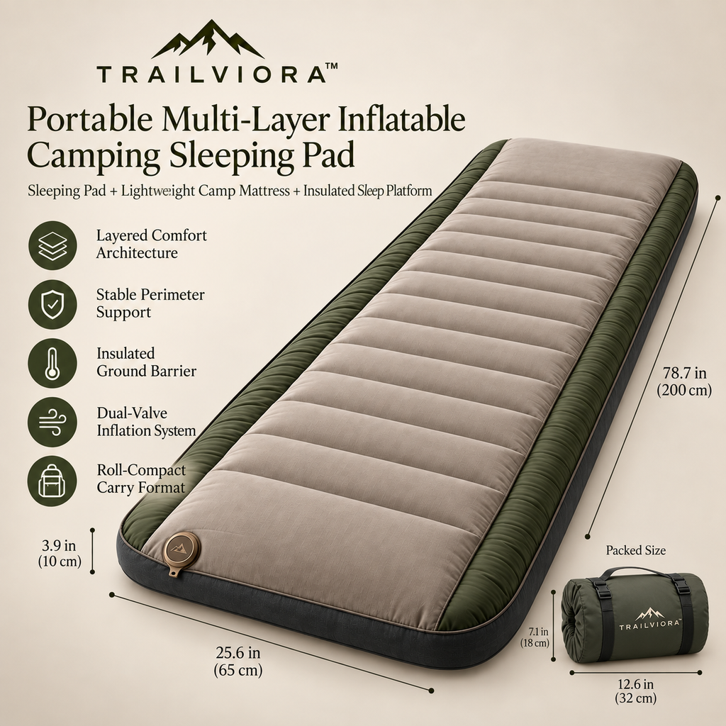 Trailviora™ Portable Multi-Layer Inflatable Camping Sleeping Pad
