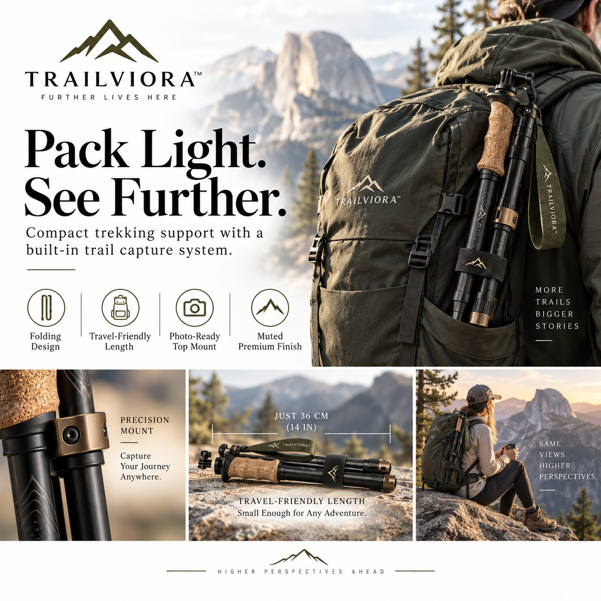 Trailviora™ VistaLock Trekking Pole & Trail Capture System