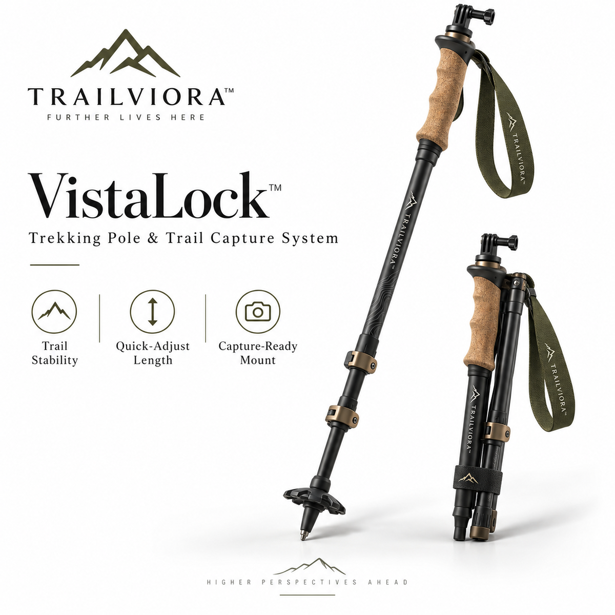 Trailviora™ VistaLock Trekking Pole & Trail Capture System