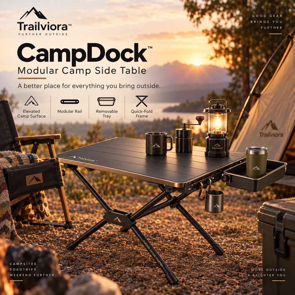 Trailviora™ CampDock Modular Camp Side Table