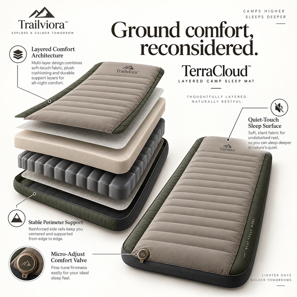 Trailviora™ TerraCloud Layered Camp Sleep Mat