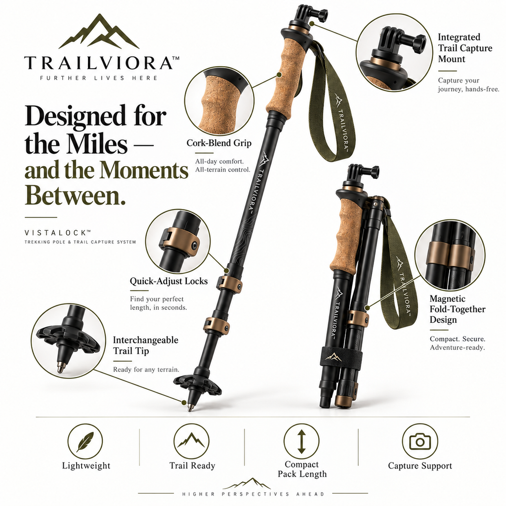 Trailviora™ VistaLock Trekking Pole & Trail Capture System