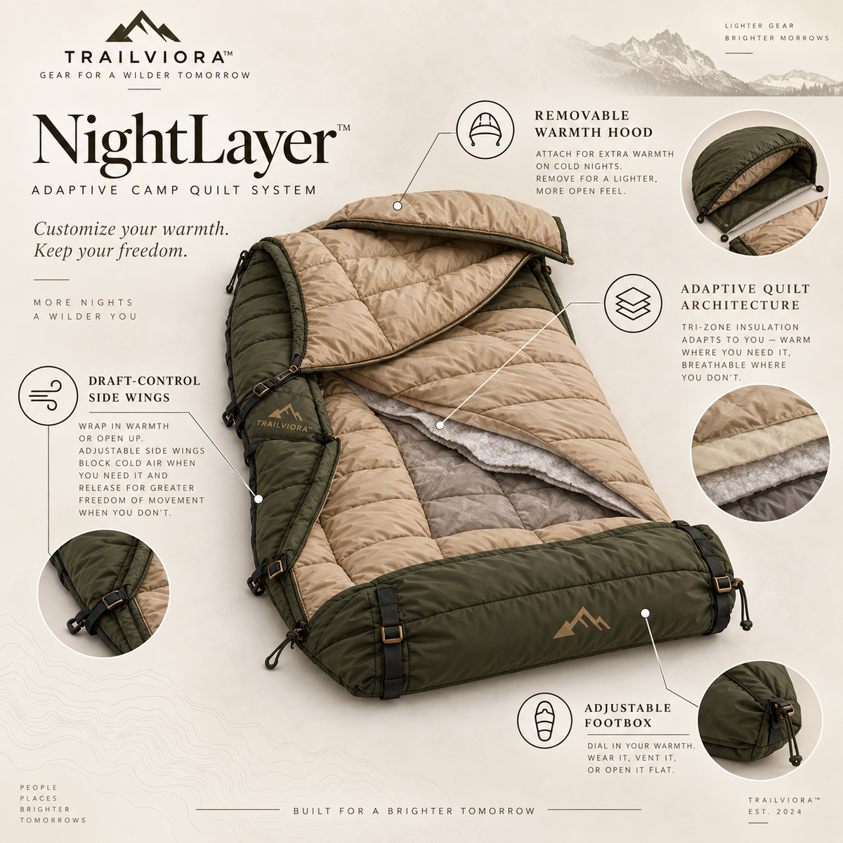 Trailviora™ NightLayer Adaptive Camp Quilt System