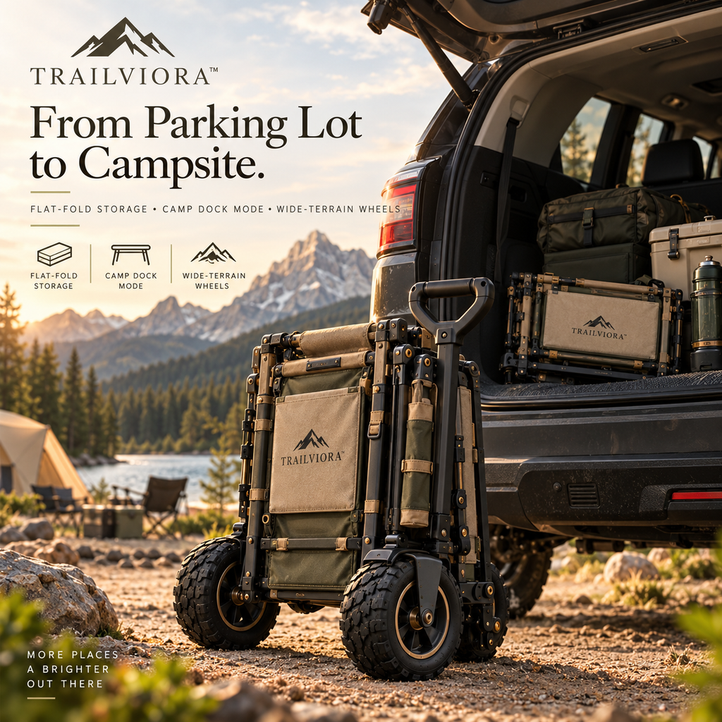 Trailviora™ BaseHaul Modular Camp Cargo Cart