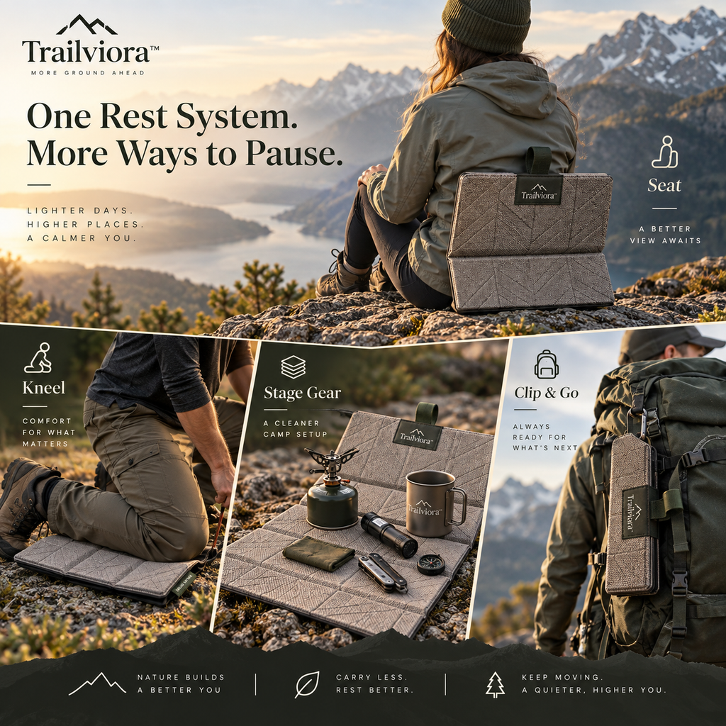 Trailviora™ RidgeFold Trail Rest System