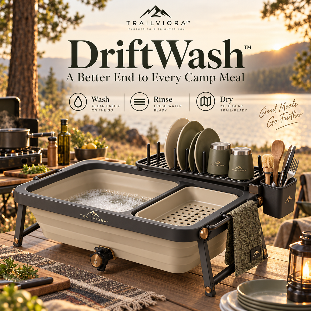 Trailviora™ DriftWash Modular Camp Clean Station