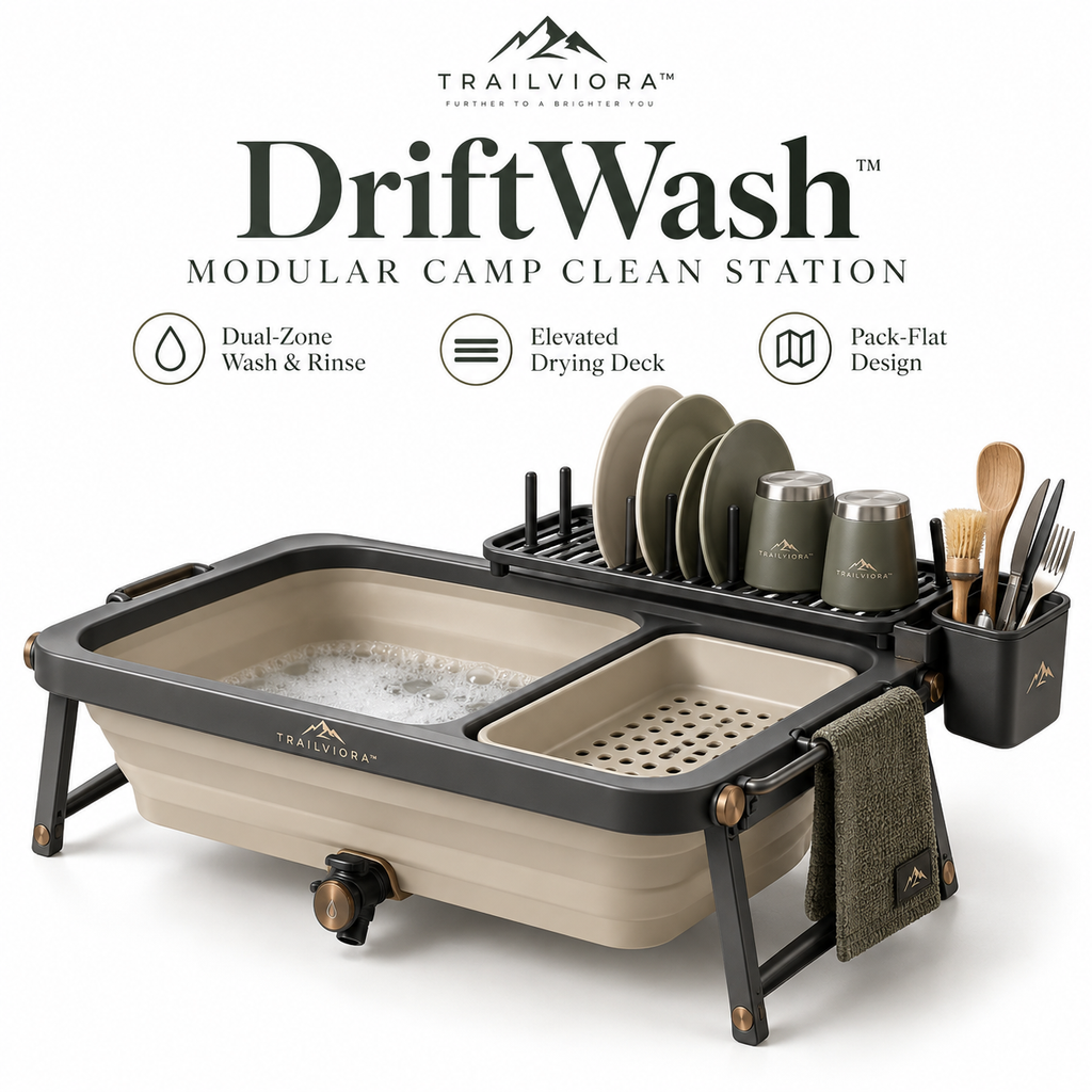 Trailviora™ DriftWash Modular Camp Clean Station