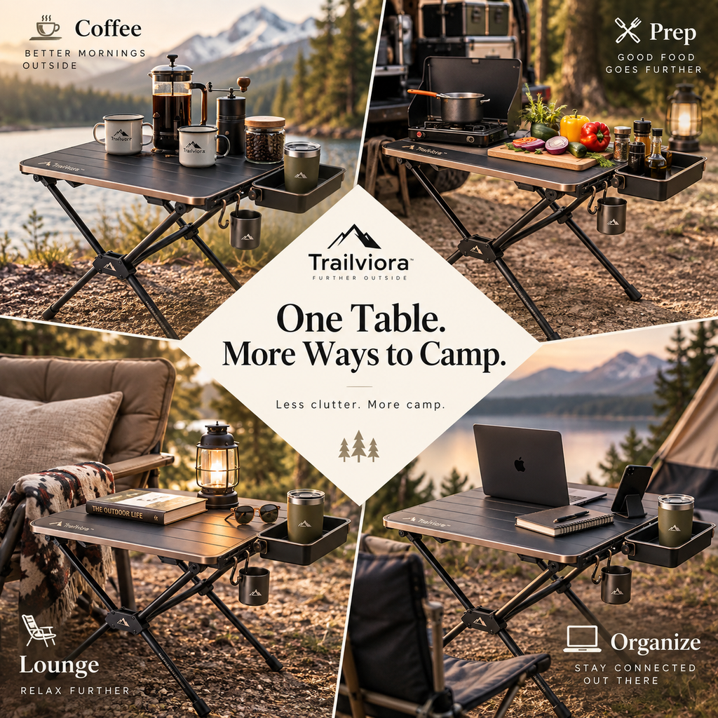 Trailviora™ CampDock Modular Camp Side Table