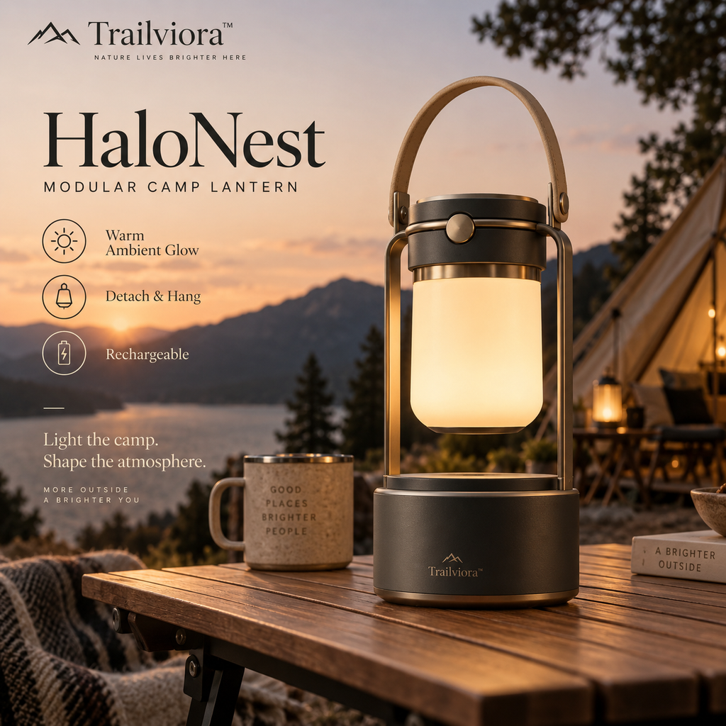 Trailviora™ HaloNest Modular Camp Lantern